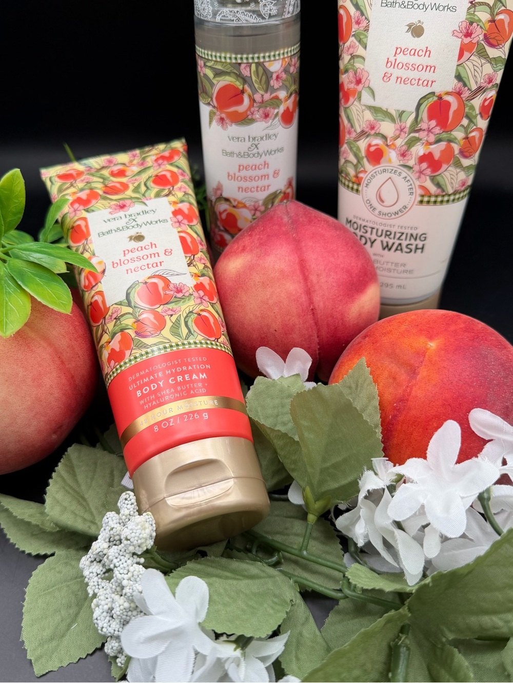 Bath & Body Works Peach Blossom & Nectar Body Cream and Body Wash Set